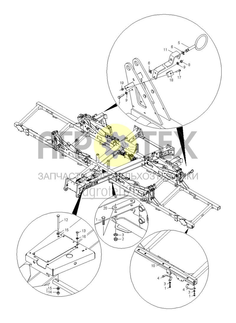 Чертеж  (RUS)Haupt- / Querrahmen DMC 9000-2 (2) (ETB-005050) 