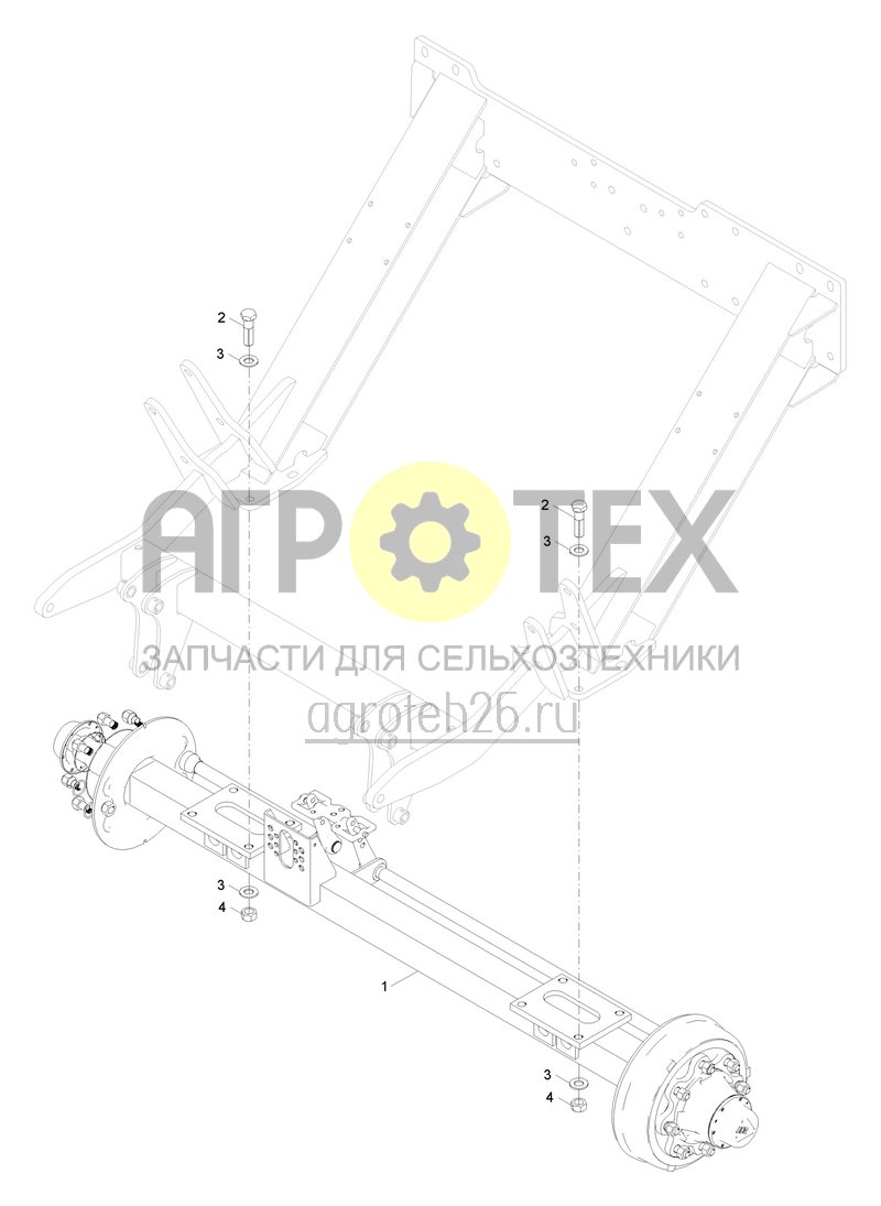  (RUS)BREMSACHSE MIT HANDBREMSE DMC 4200L (2) (ETB-005075)  (№2 на схеме)