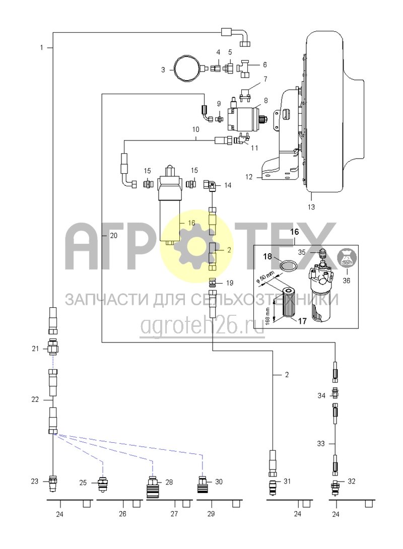 Чертеж  (RUS)Hydraulikplan: Gebl?se / Gebl?se-Direkt (ETB-005097) 