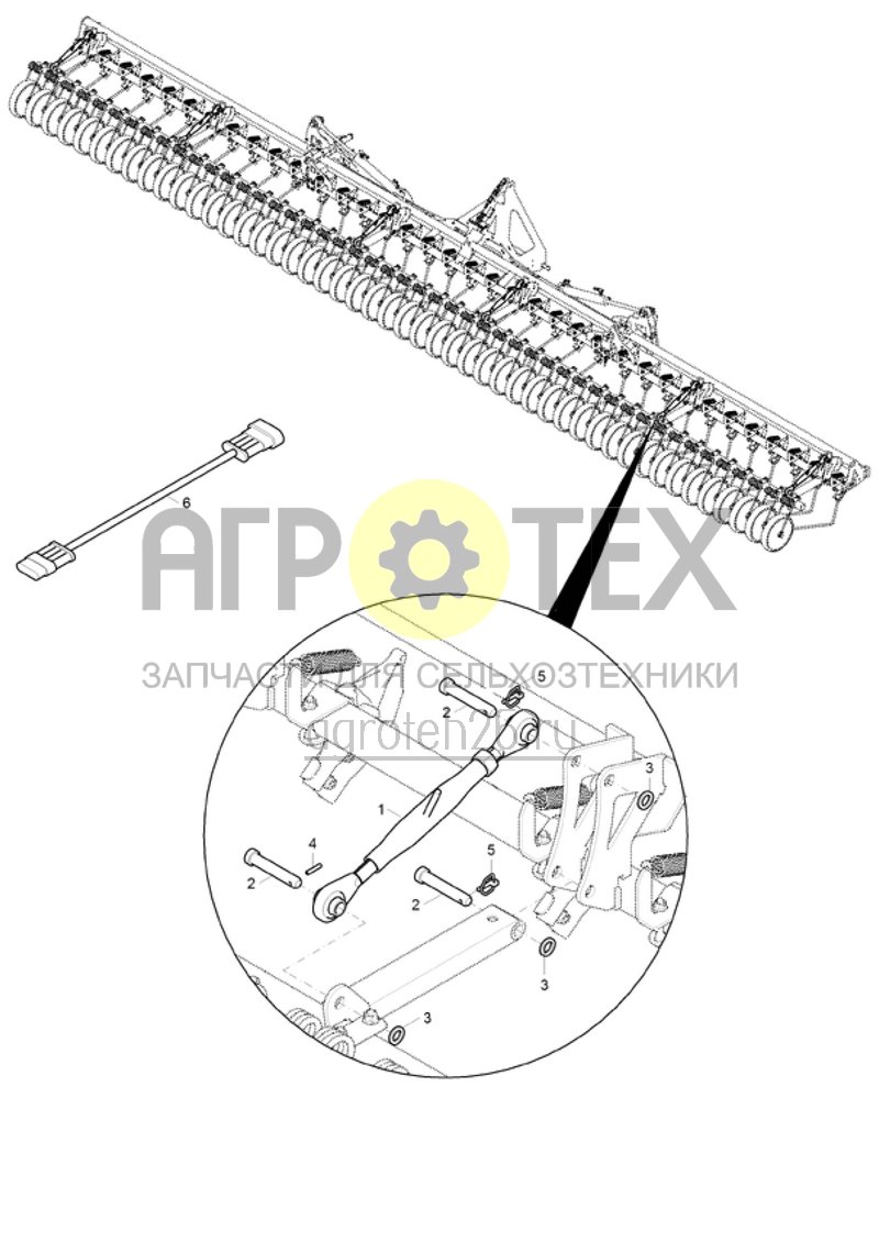 Чертеж  (RUS)Anbausatz Rollenstriegel f?r Primera 9000-2 (18,75 cm) (1) (ETB-005189) 