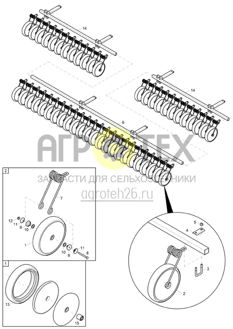 Чертеж  (RUS)Anbausatz Rollenstriegel f?r Primera 9000-2 (18,75 cm) (2) (ETB-005190) 