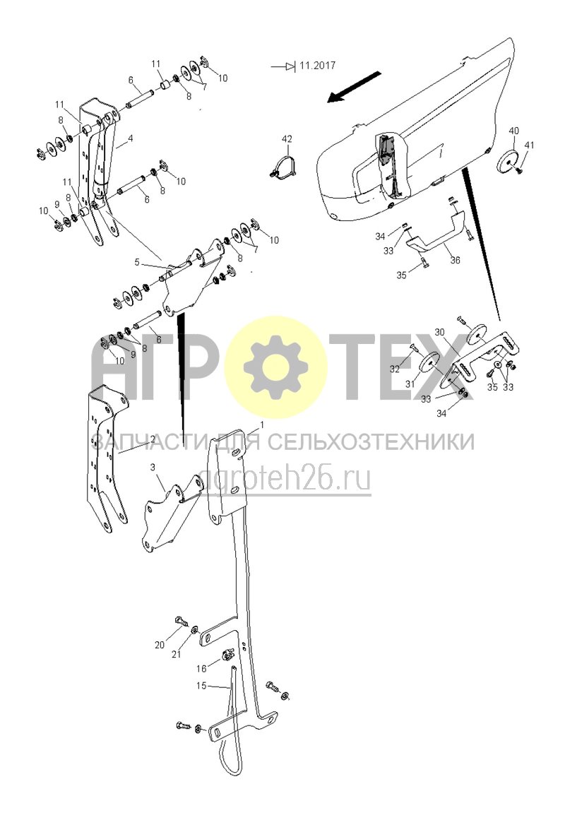 Чертеж  (RUS)Haube links (2) (ETB-005693) 