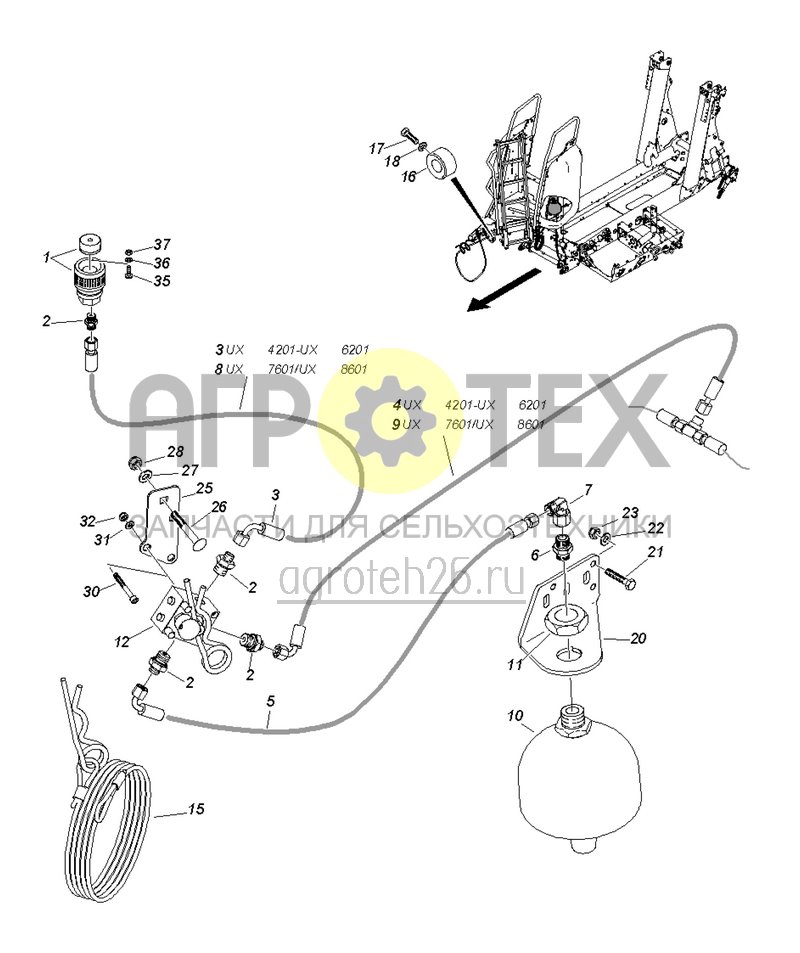 Чертеж  (RUS)Hydraulische Bremse Hydraulikspeicher, Anh?ngerbremsventil (ETB-005728) 