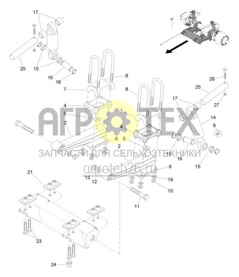 Чертеж  Гидравлическая подвеска UX 4201-6201 (1) (ETB-005730) 