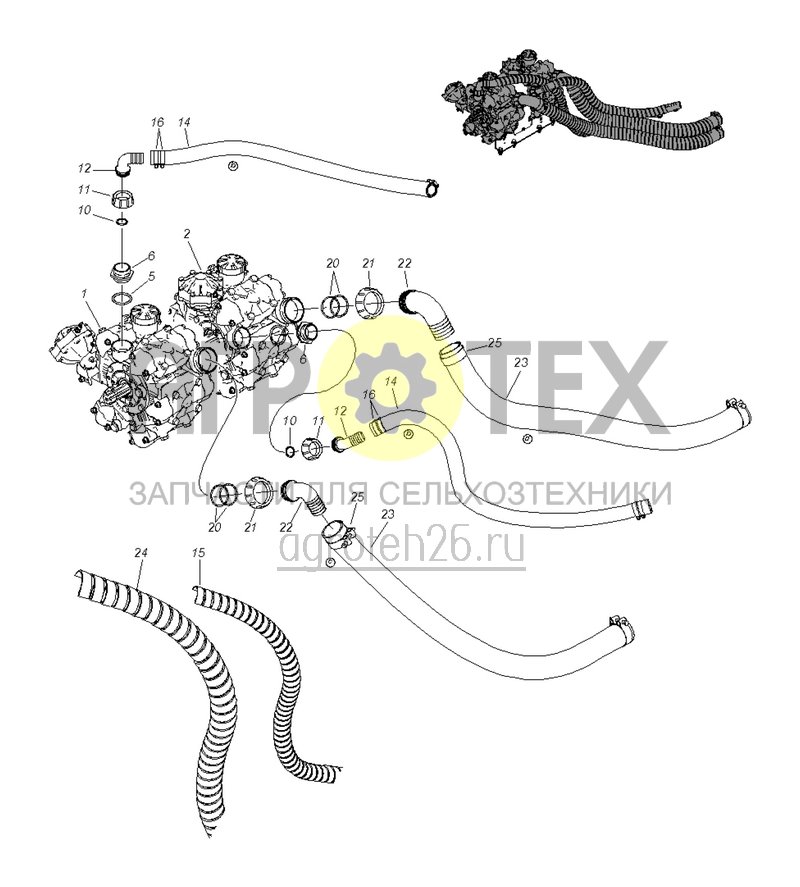 Чертеж  (RUS)Pumprnausr?stung 520 l/min (ETB-005762) 