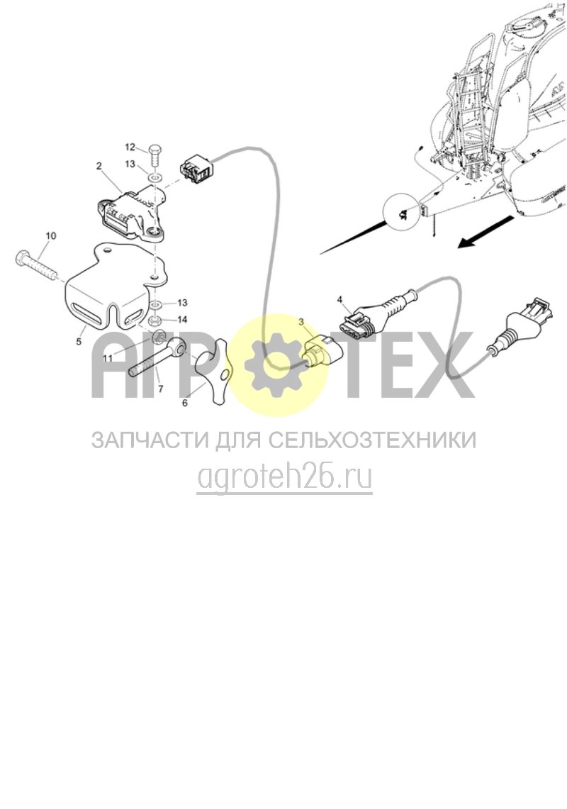 Чертеж  (RUS)Gierratensensor f?r Achse gelenkt (ETB-005837) 