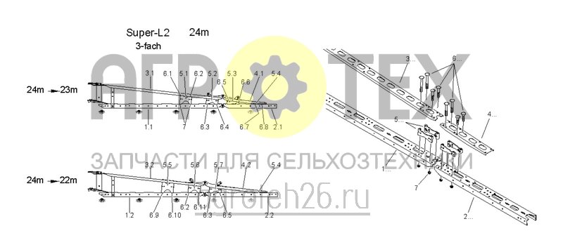 Чертеж  Укорочение на наружном шарнире 24 м ? 3-кратн. (ETB-005927) 