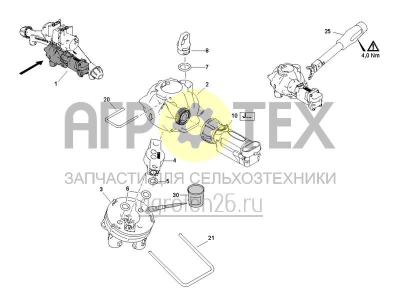 Чертеж  AmaSwitch корпус с 4 форсунками (ETB-005943) 