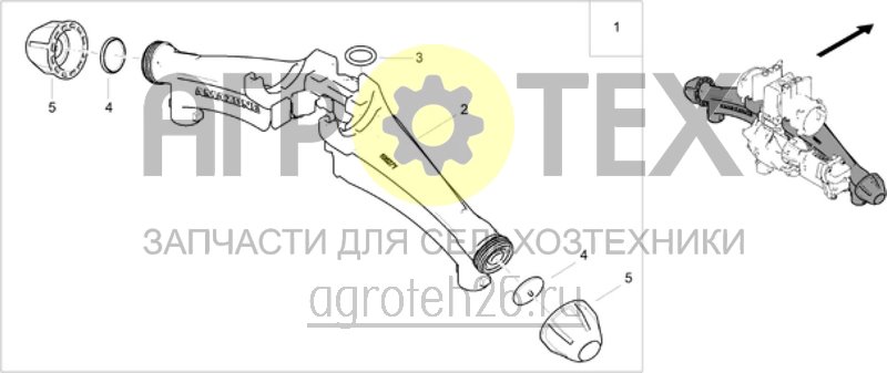 Чертеж  AmaSwitch 4-корпусный держатель форсунок, 25&nbsp;см (ETB-005945) 