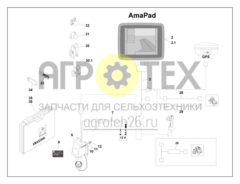 Чертеж  Пакет терминала ISOBUS AmaPad (ETB-006057) 