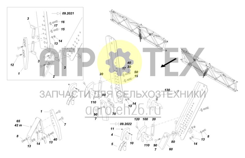  Монтажные детали Super-L3 (2) (ETB-006158)  (№130 на схеме)