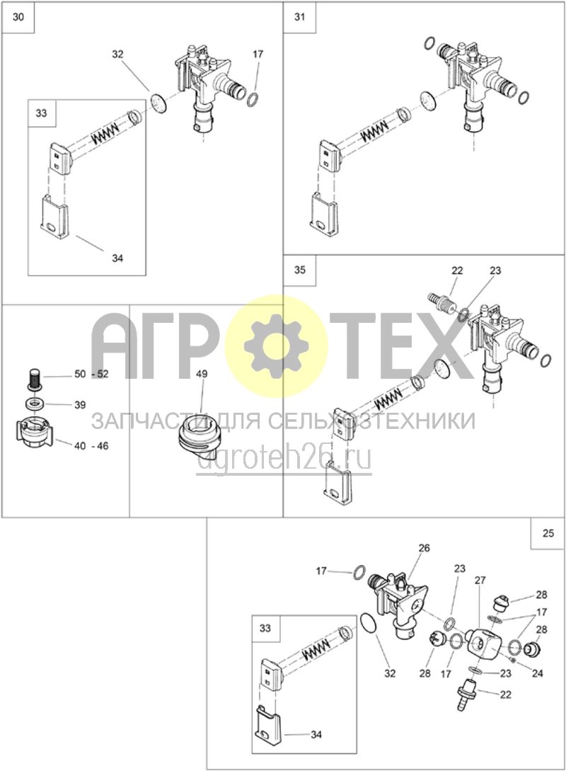  корпус форсунки байонетные насадки фильтр форсунки (ETB-006322)  (№46 на схеме)