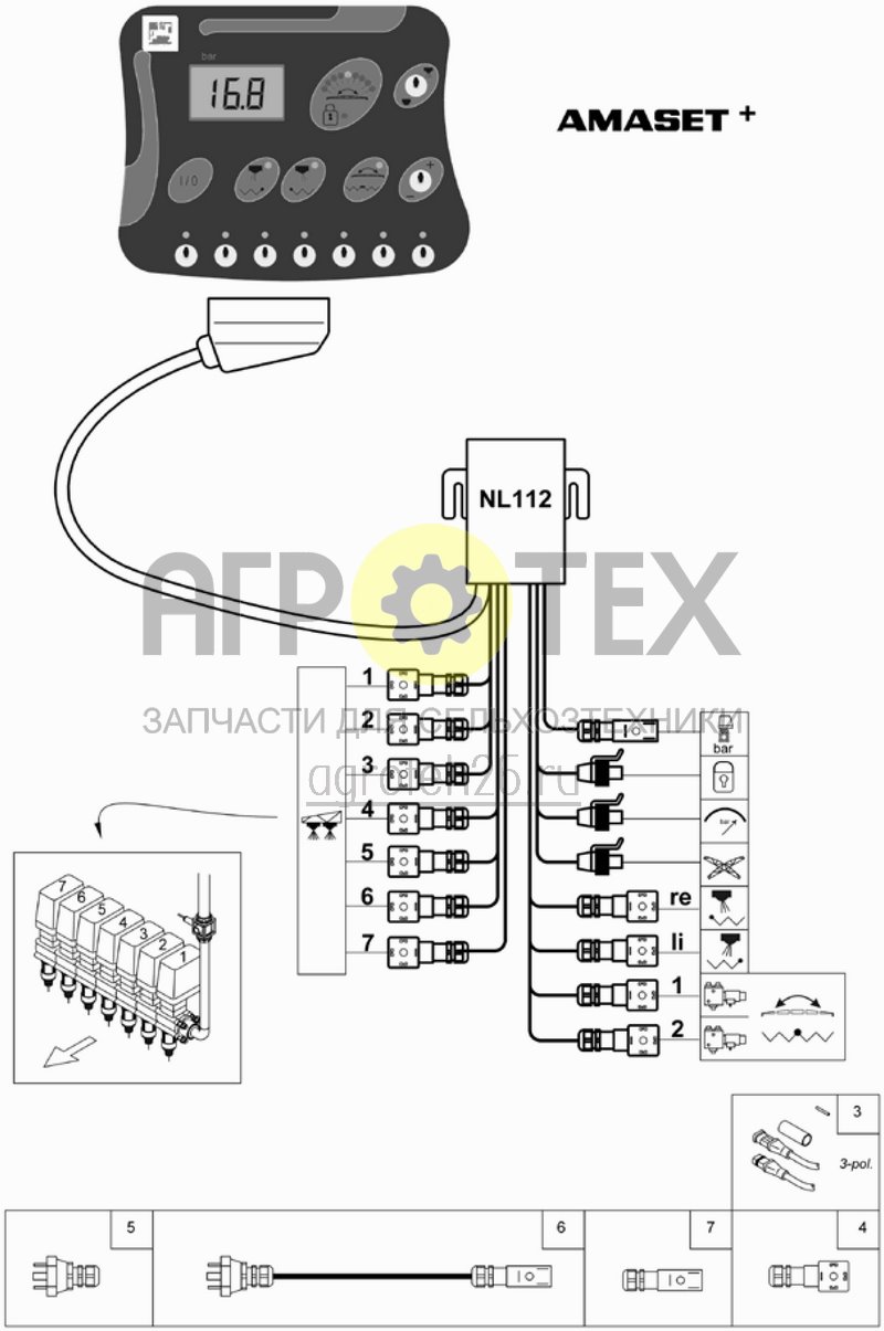  жгут проводов AMASET+ (ETB-006479)  (№4 на схеме)