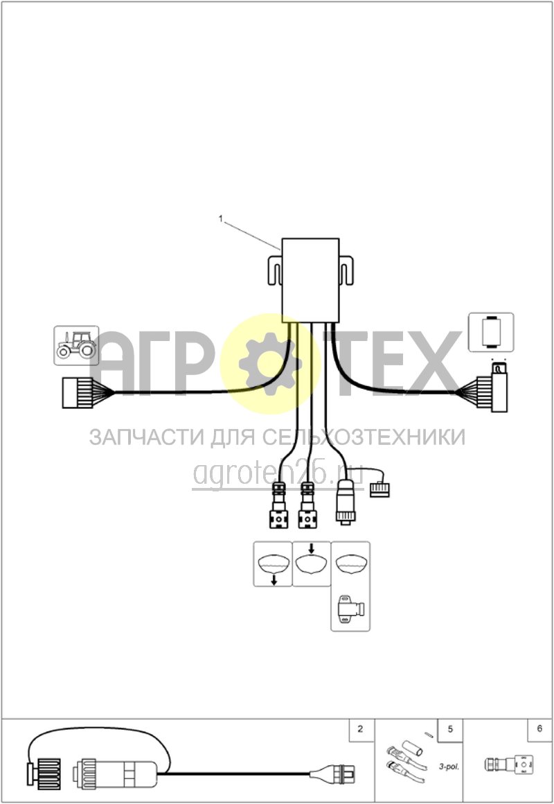 Чертеж  жгут проводов FT 1001 (ETB-006493) 