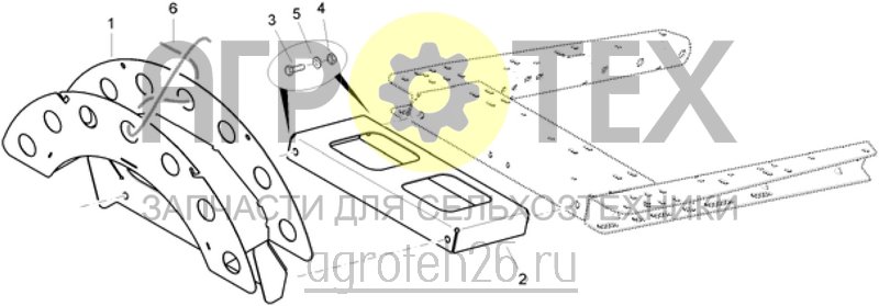 Чертеж  (RUS)Schlauchhalterung am Super-S Gest?nge (ETB-006519) 