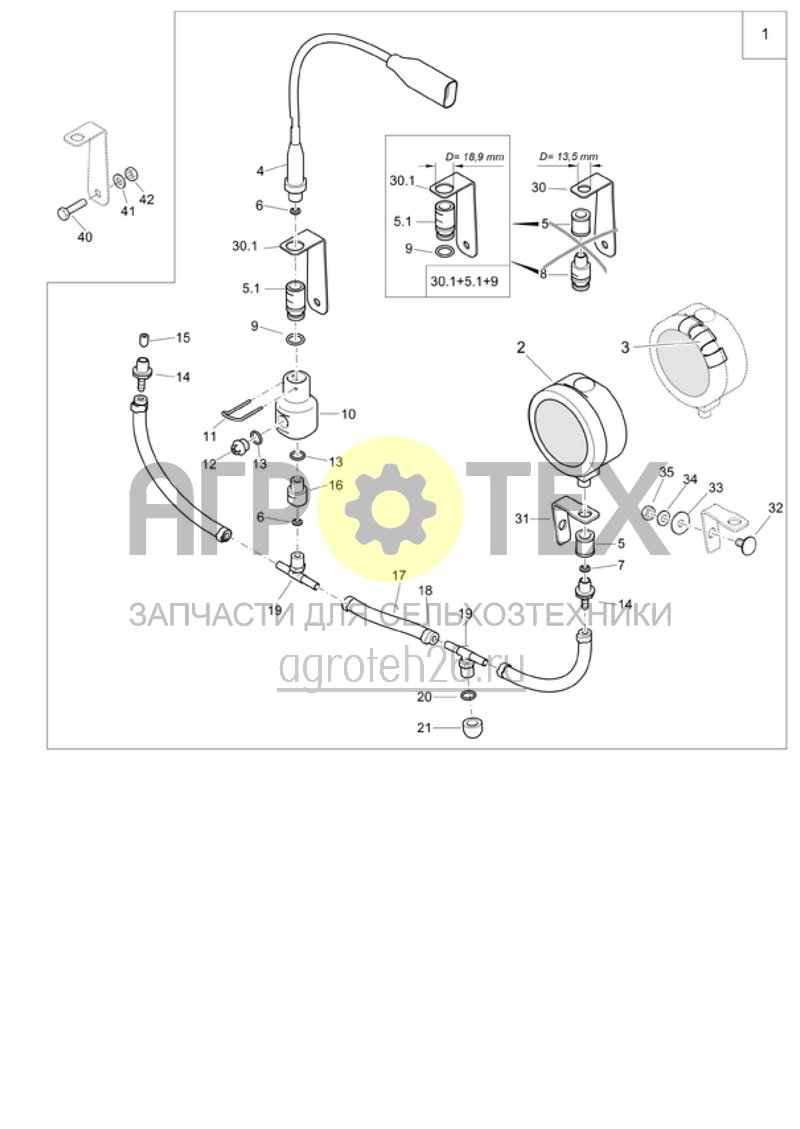 Чертеж  (RUS)Manometer f?r UF01 frostrsicher (ETB-006522) 