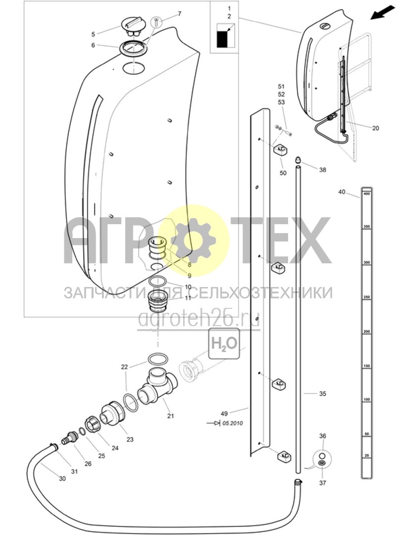 Чертеж  Sp?lwasserbeh?lter / F?llstandsanzeige Klarwasser (ETB-006584) 