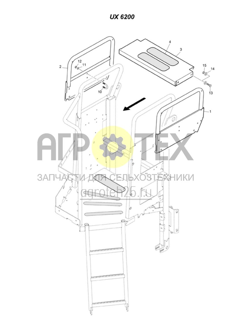 Чертеж  (RUS)Podest-Aufbau f?r UX 6200 (ETB-006680) 