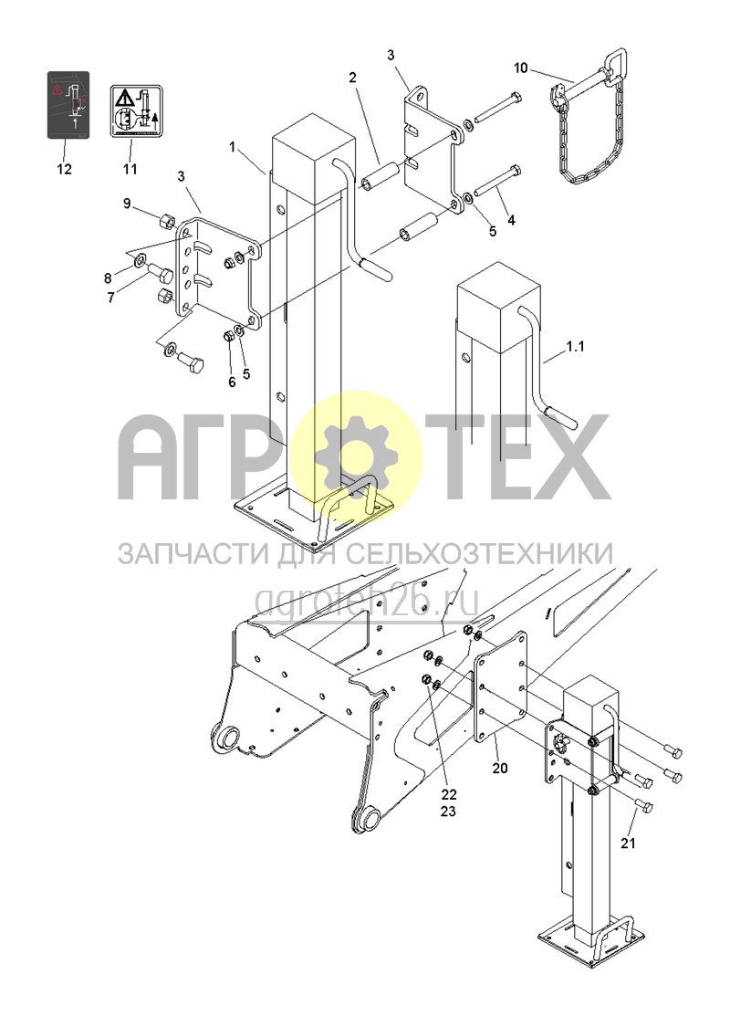 Чертеж  St?tzfu?, mechanisch (ETB-006690) 