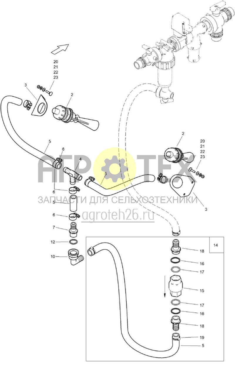 Чертеж  Hochleistungs-Fl?ssigd?ngung UX -- R?hrstrahler (ETB-006769) 