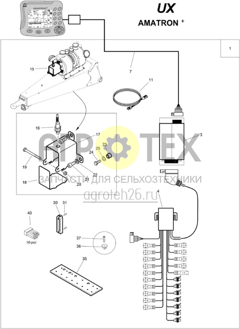  Шланговый пакет UX II (ETB-006834)  (№15 на схеме)