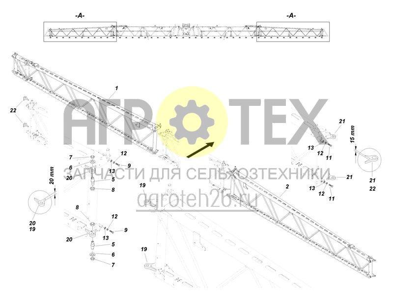 Чертеж  Средняя консоль A (ETB-006885) 