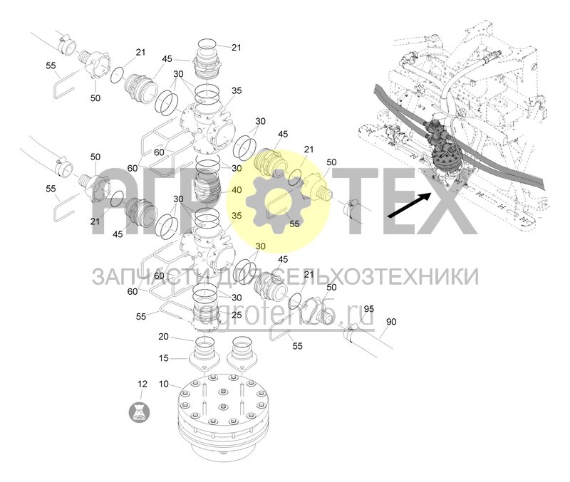  Подключение клапана Ramsey с 01.2019 (ETB-006902)  (№10 на схеме)