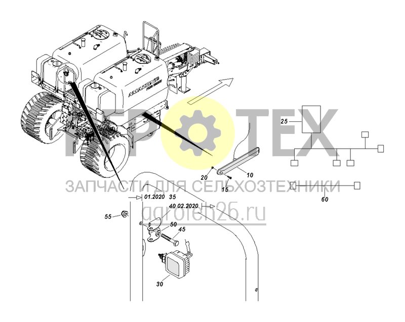 Чертеж  Светодиодное рабочее освещение (ETB-006981) 