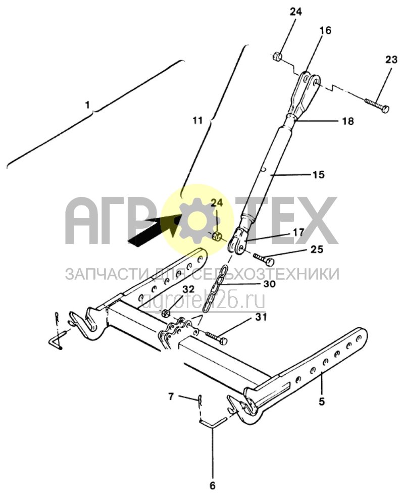 Чертеж  универсальные части сцепления к AD 8 (ETB-007071) 