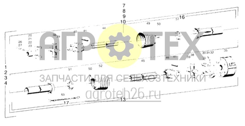 Чертеж  карданный вал с фрикционным сцеплением W 2500-SC25-760-EK 96/4 (ETB-007079) 