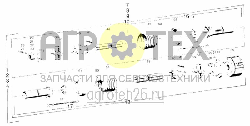 Чертеж  карданный вал с фрикционным сцеплением W 2500-SD25-760-EK 96/4 (ETB-007080) 