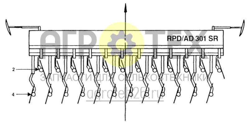 Чертеж  корпус роликового сошника RPD/AD 8 (ETB-007195) 