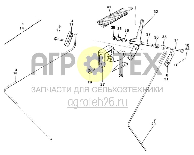  сетчатая борона II детали бороны внешние, второе исполнение (ETB-007221)  (№14 на схеме)