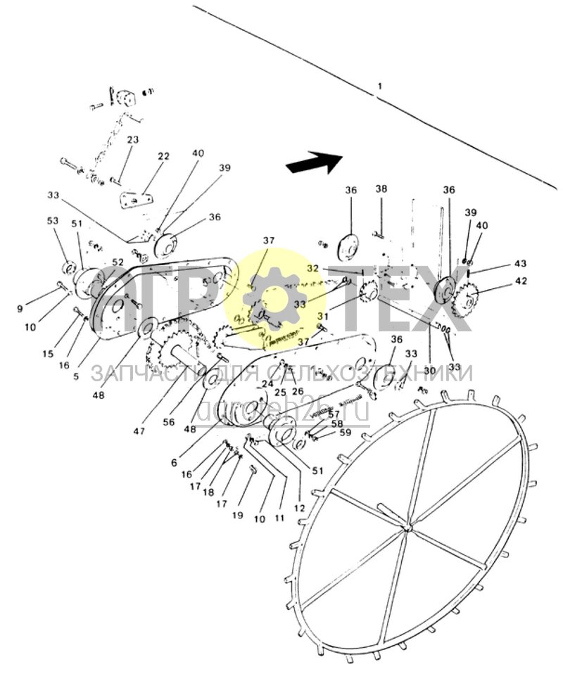 Чертеж  цепной привод AD 8 (1/2) (ETB-007253) 