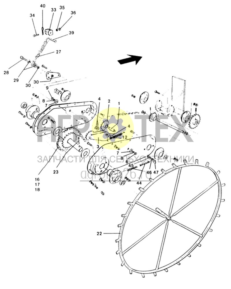  цепной привод AD 8 (2/2) (ETB-007254)  (№16 на схеме)