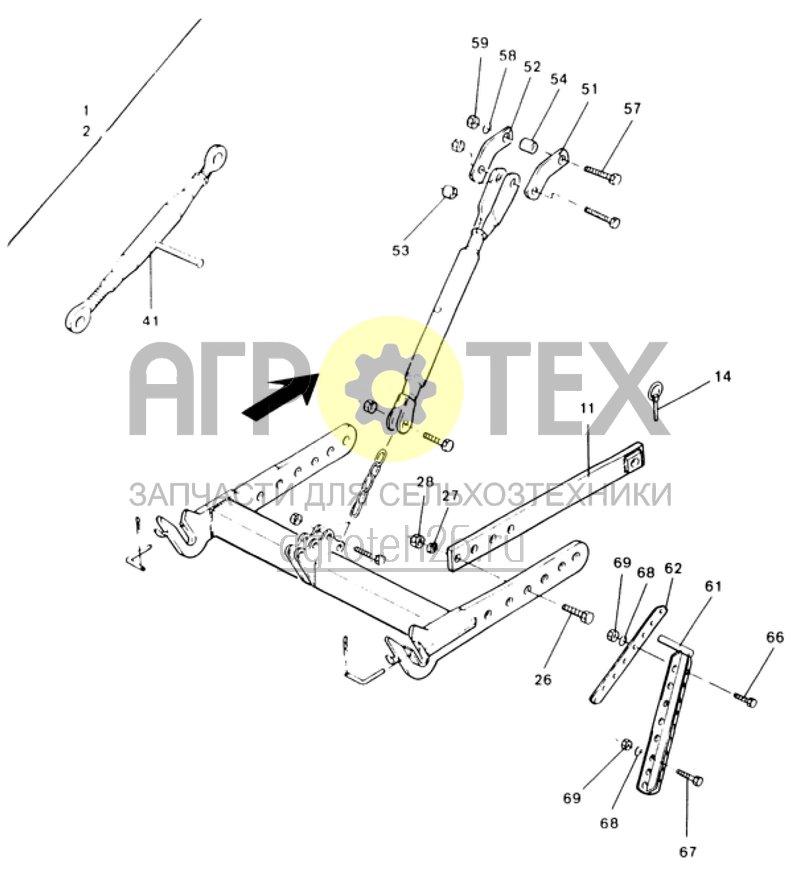 Чертеж  соединительные части AD 8 (FA. Lemken und Lely) (ETB-007265) 