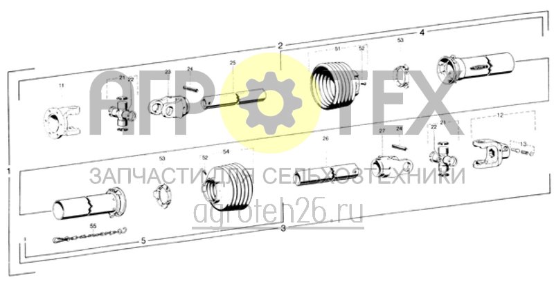 Чертеж  караданный вал (ETB-007363) 