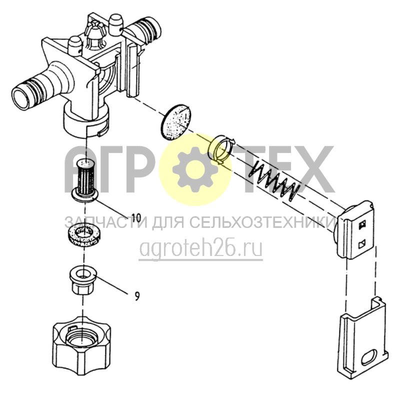  корпус распылителя/наконечник (ETB-007877)  (№10 на схеме)