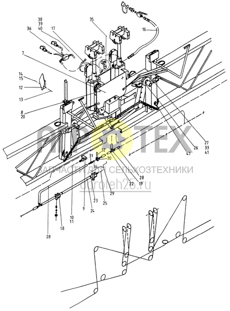  штанга опрыскивателя H UF/US/UG (1/6) (ETB-007878)  (№29 на схеме)