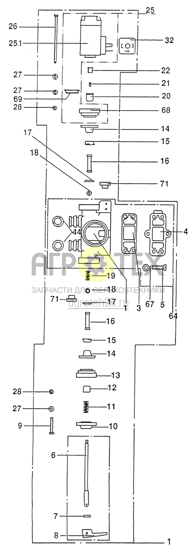  (электро)магнитный клапан EV UF/US (ETB-007945)  (№17 на схеме)