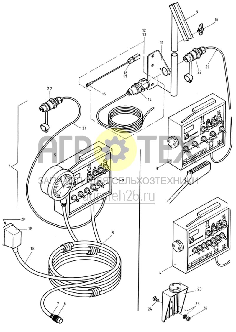 Чертеж  коробка переключения SKS 5 , SKS 50, SKS 70 UF/US/UG (ETB-007956) 