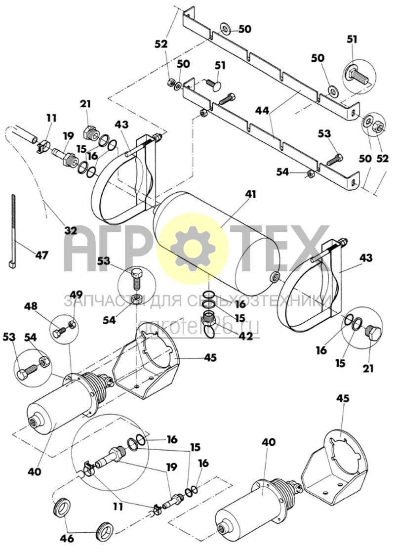 Чертеж  пневматический тормоз UG 2200/3000 (2/2) (ETB-007968) 