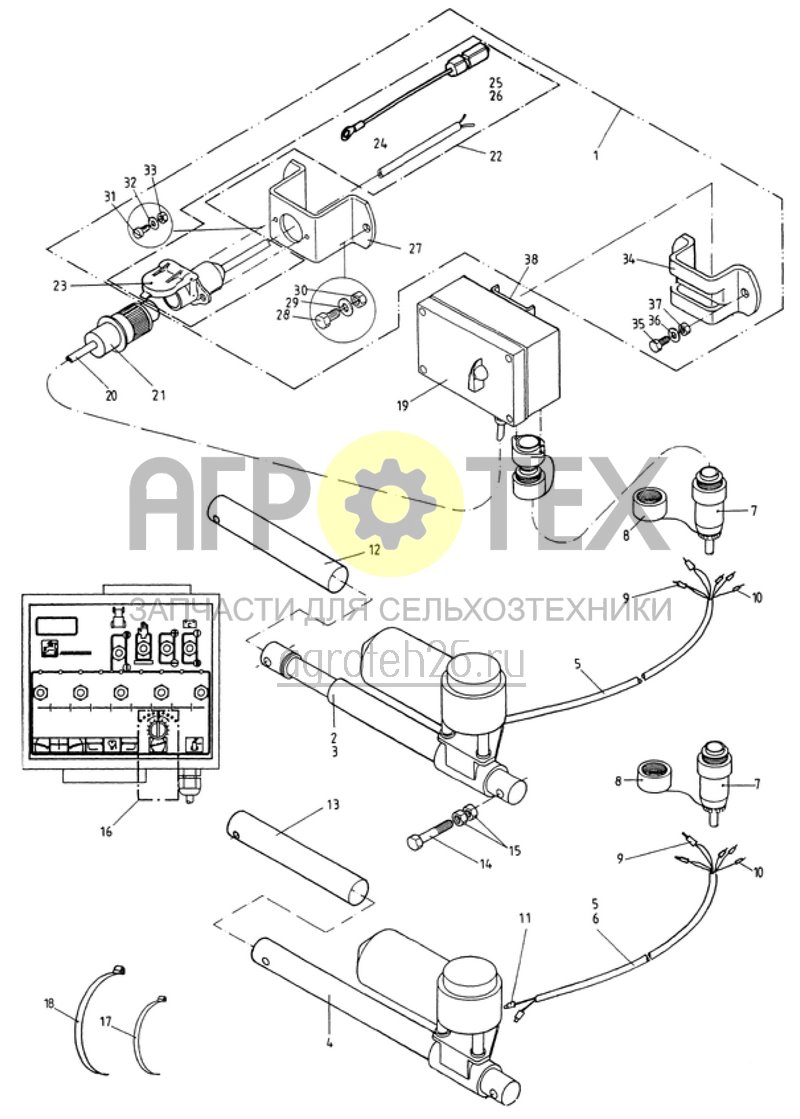  электр. наклонная регулировка UF/UG (ETB-007977)  (№3 на схеме)