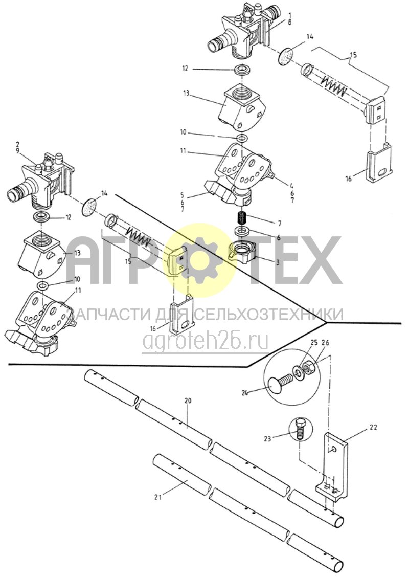 Чертеж  Корпус форсунки 3-кратн./защитная труба UF/UG (ETB-007979) 