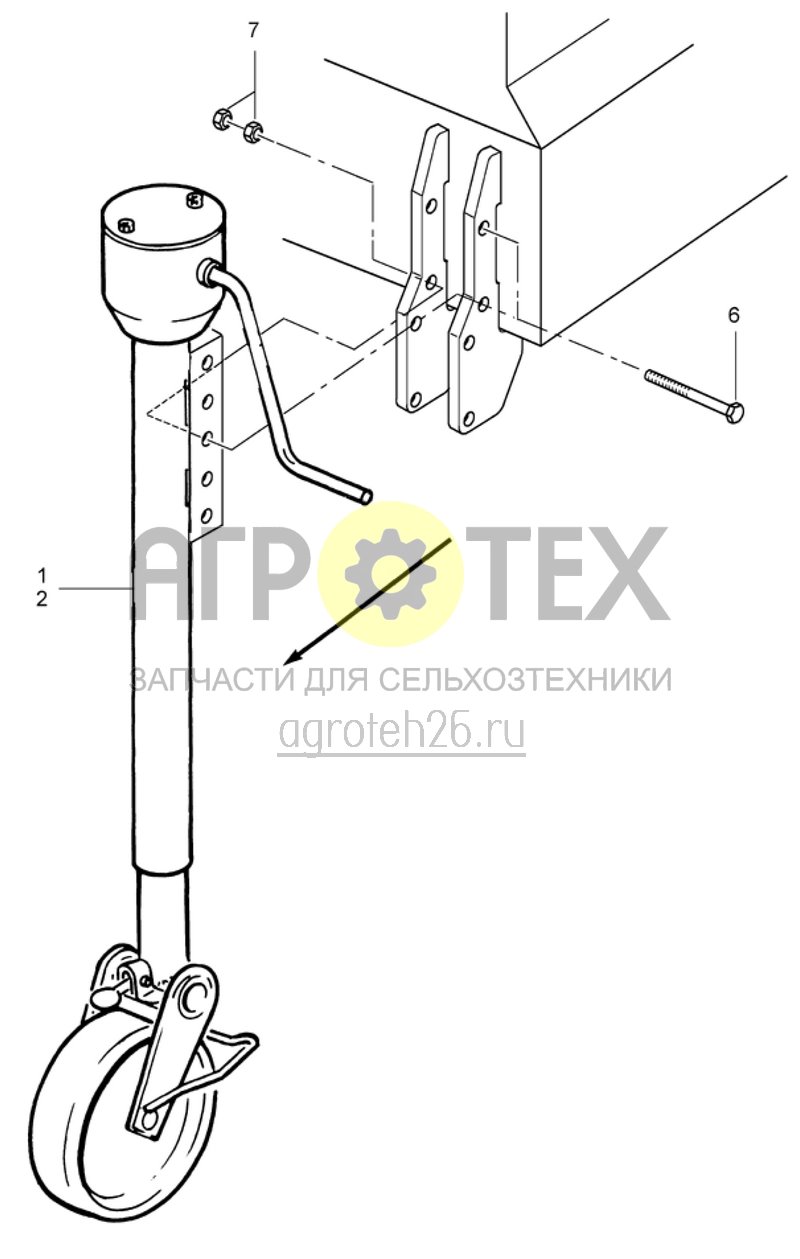 Чертеж  опорное колесо (ETB-007997) 