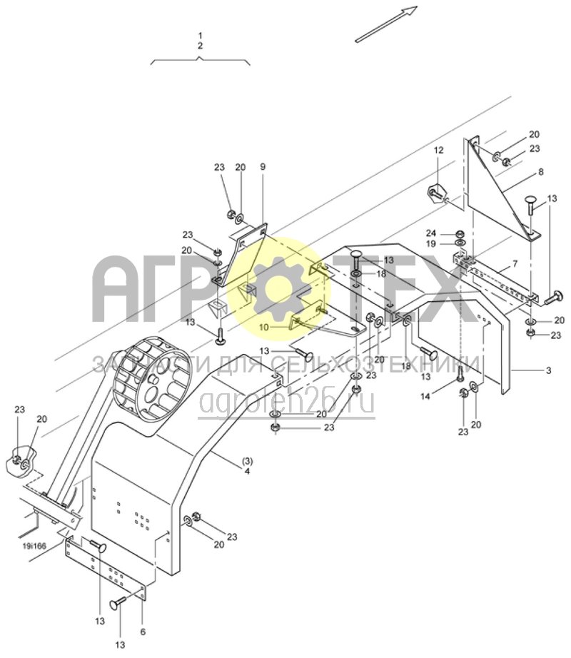 Чертеж  грязезащитное крыло 700 ZG-B1 (ETB-008085) 