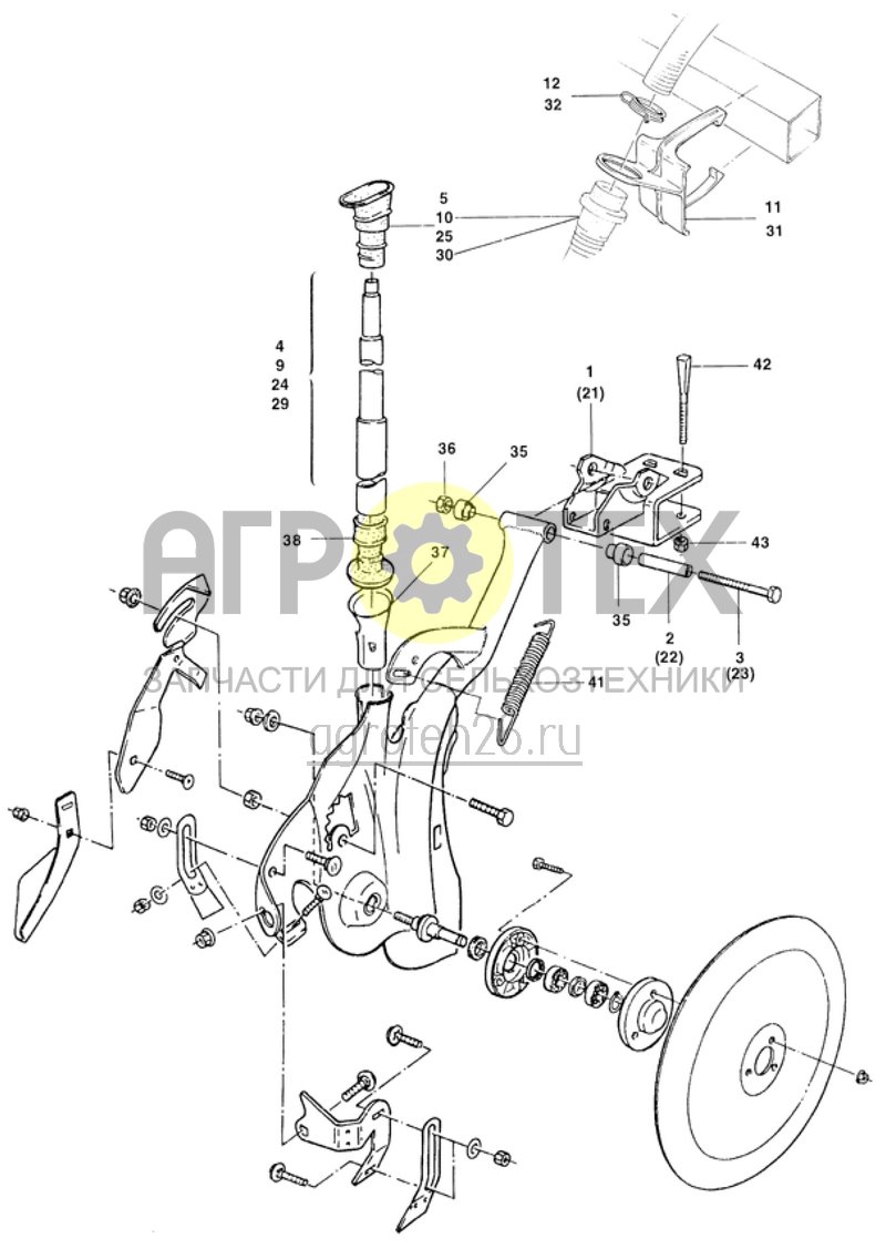  роликовые сошники с 7.96 (1/3) (ETB-008461)  (№4 на схеме)