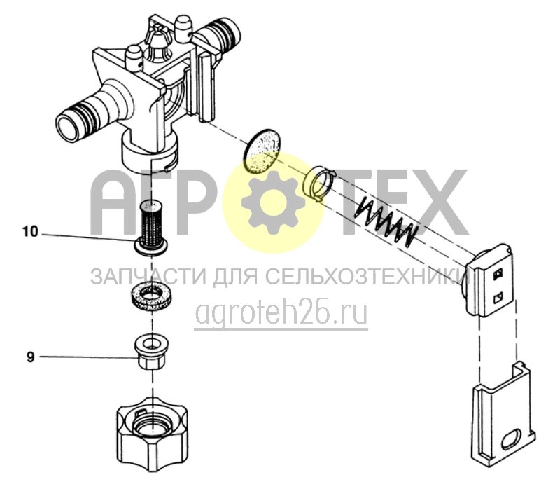  корпус распылителя/наконечник (ETB-008510)  (№10 на схеме)