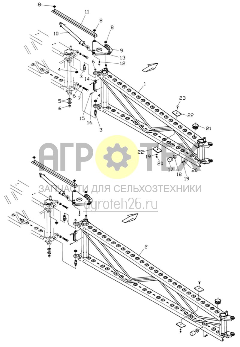 Чертеж  диапазон: средняя секция В справа 15/18 м (ETB-008535) 