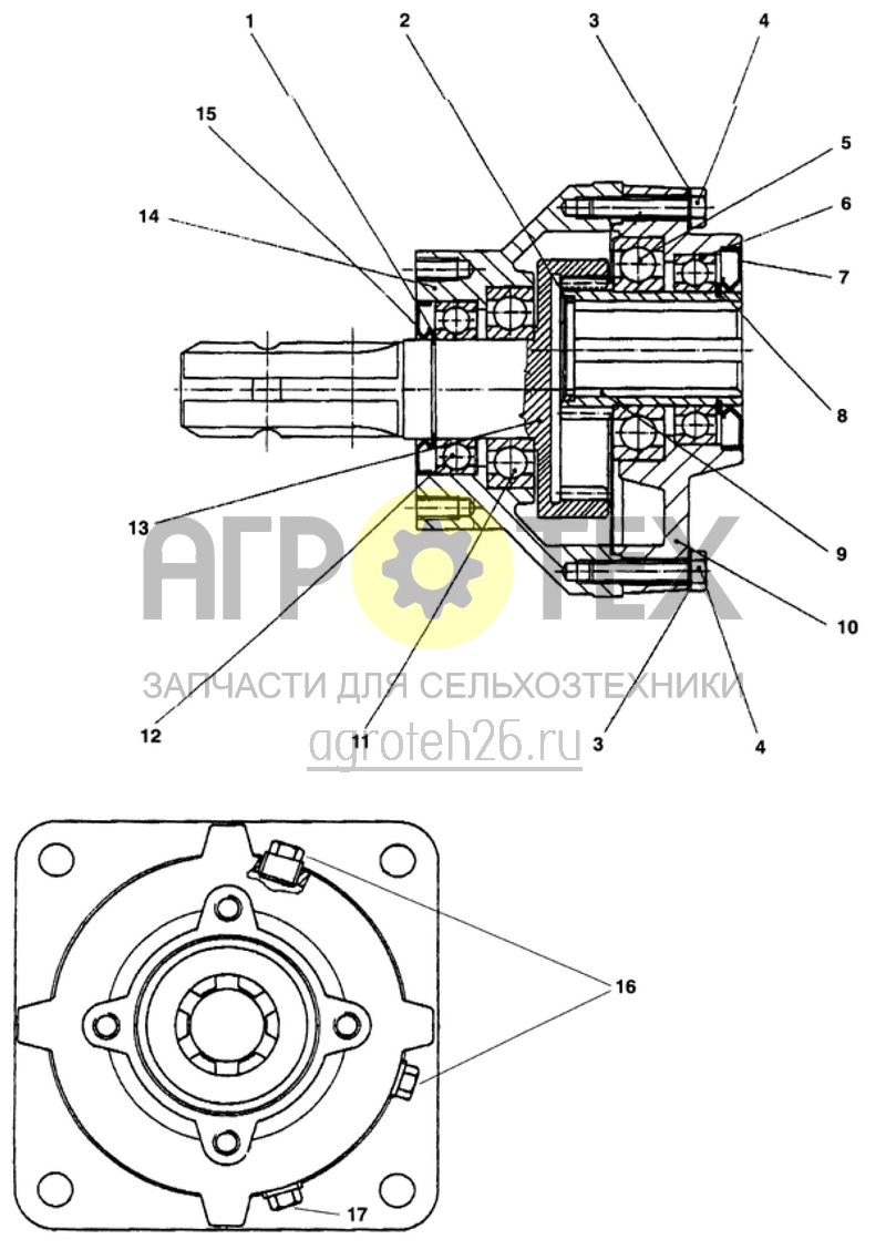 Чертеж  специальная съемная муфта сцепления ZA-M Compact, ZA-M Max (ETB-008752) 